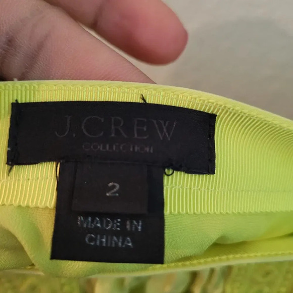 J CREW Womens 100% Silk Skirt Embroidered Pleated Zip Knee Length Chic Vibrant - Picture 4 of 10